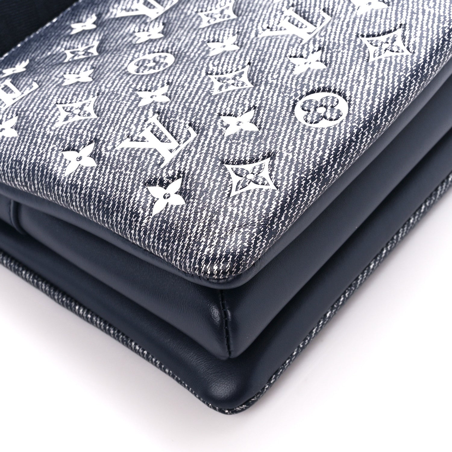 Louis Vuitton Lambskin Printed Monoglam Coussin PM Blue 9 of 10