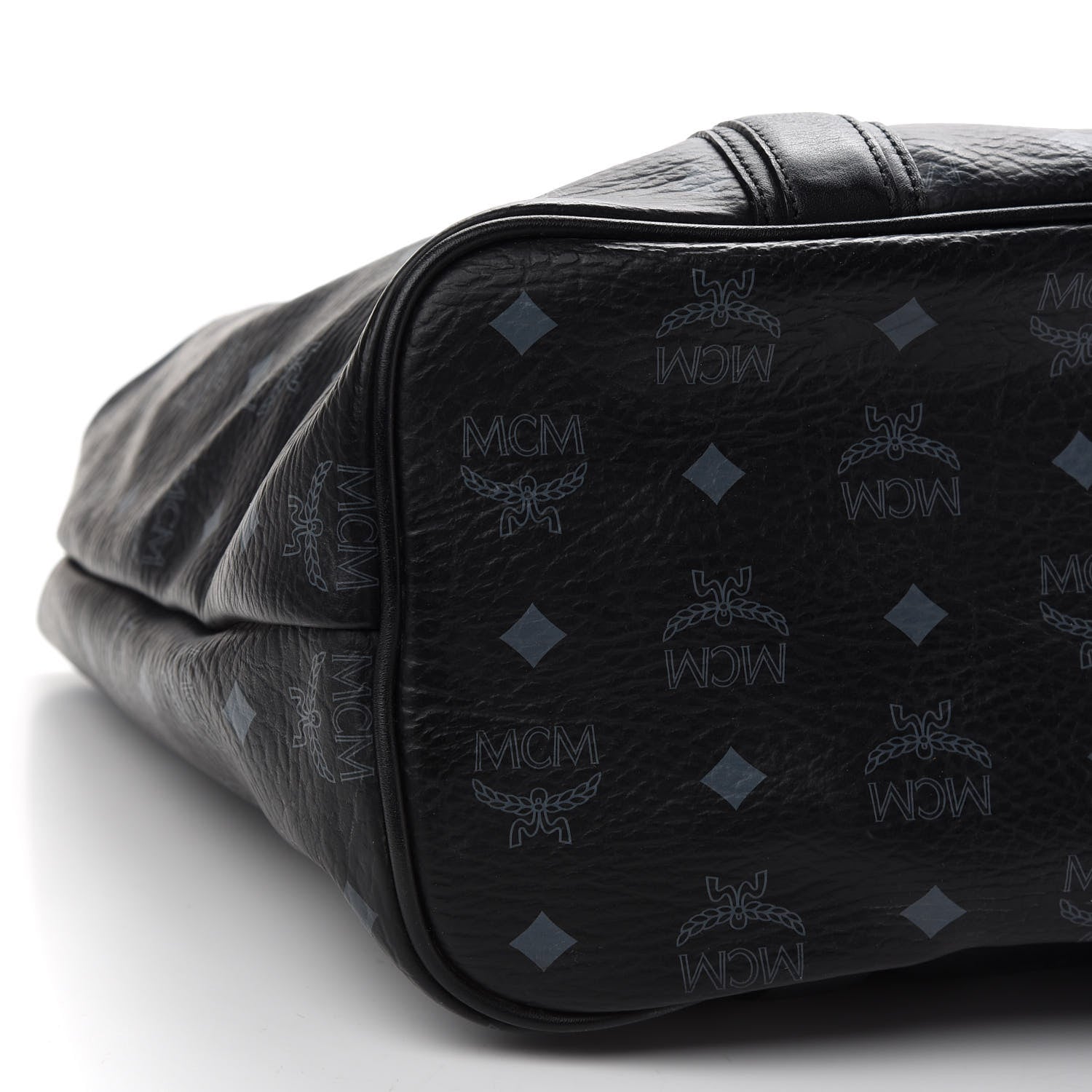 MCM Visetos Shopping Tote Black 12 of 13