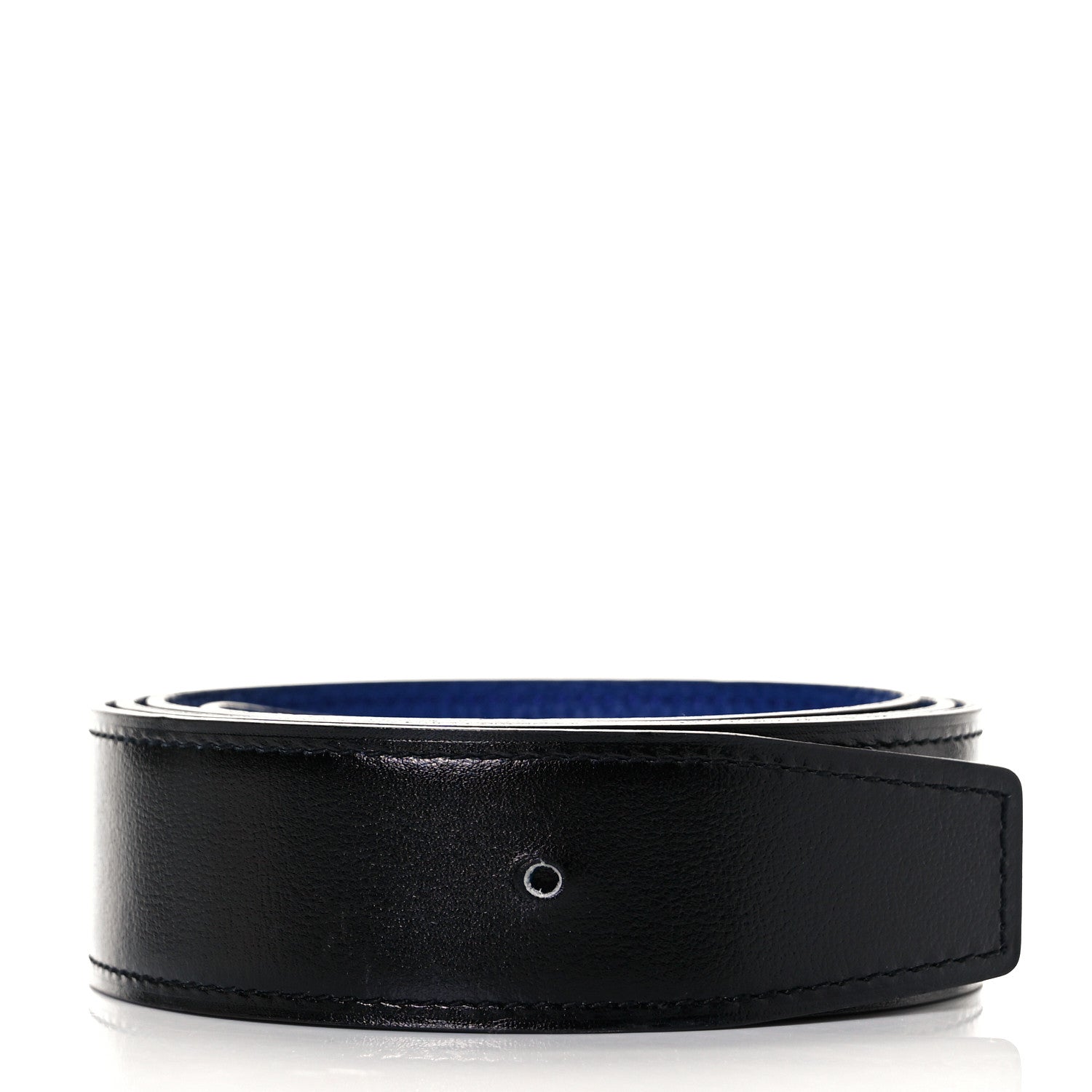Hermes Swift Togo 32mm Belt Strap 90 Black Bleu Electrique 1 of 4