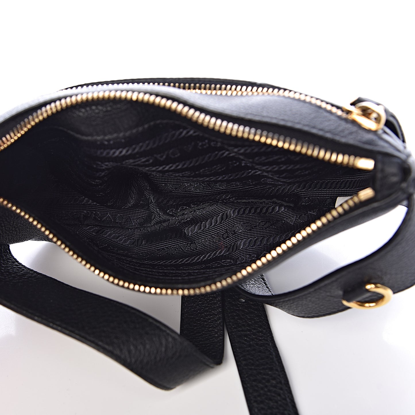 Vitello Daino Small Belt Bag Black