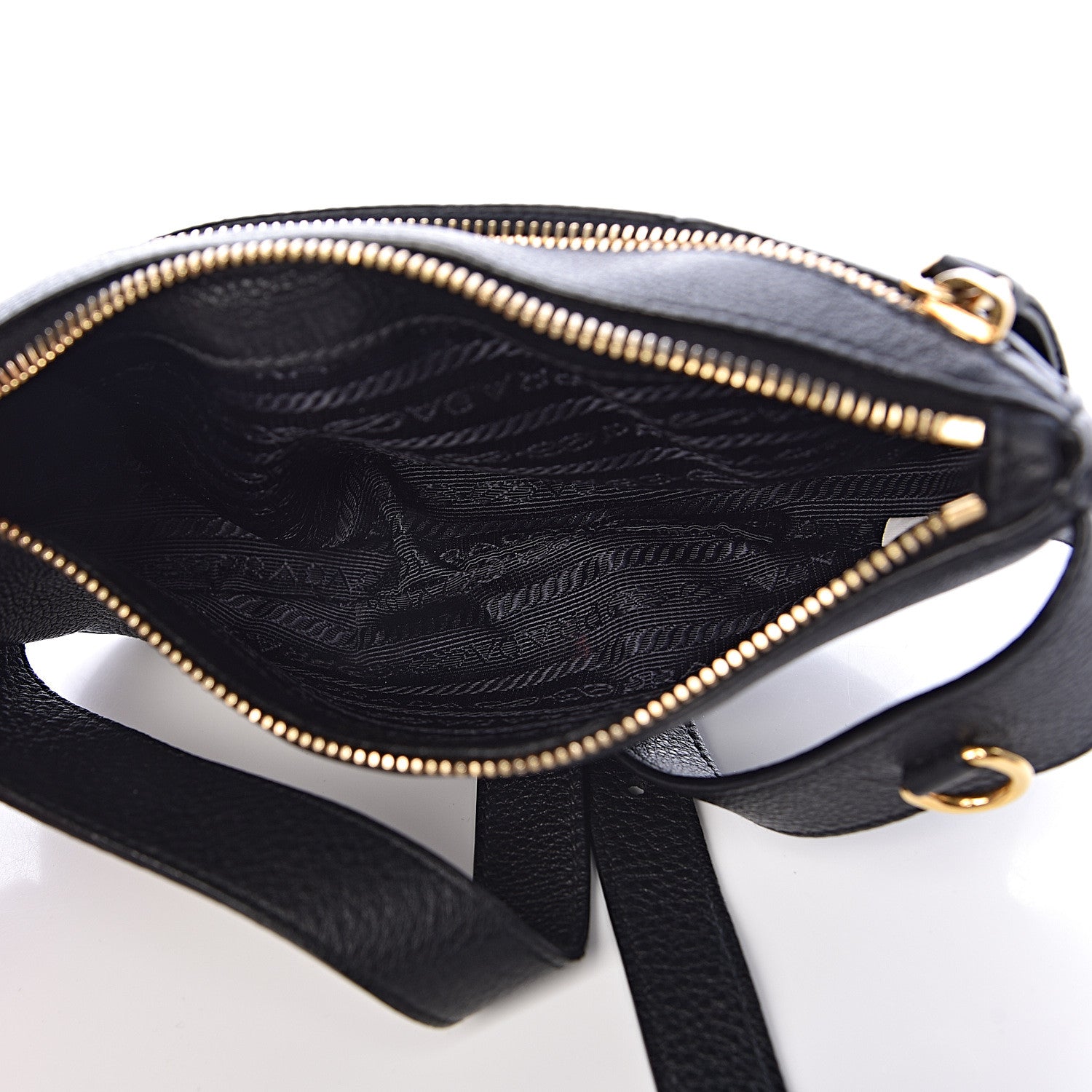 Prada Vitello Daino Small Belt Bag Black 5 of 11