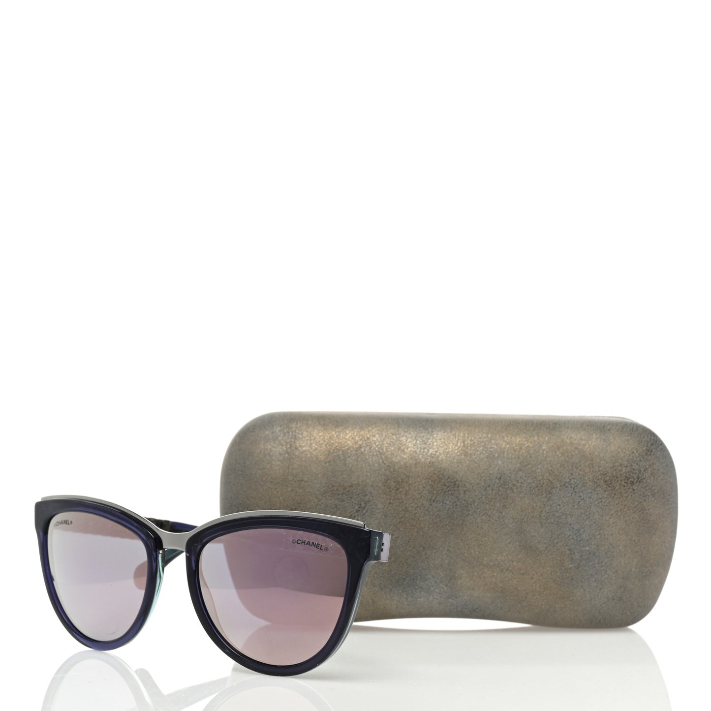 Lambskin Chain Sunglasses 5361-Q Blue