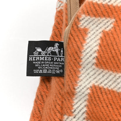 Hermes Wool Cashmere Avalon Pillow PM Ecru Potiron 3 of 3