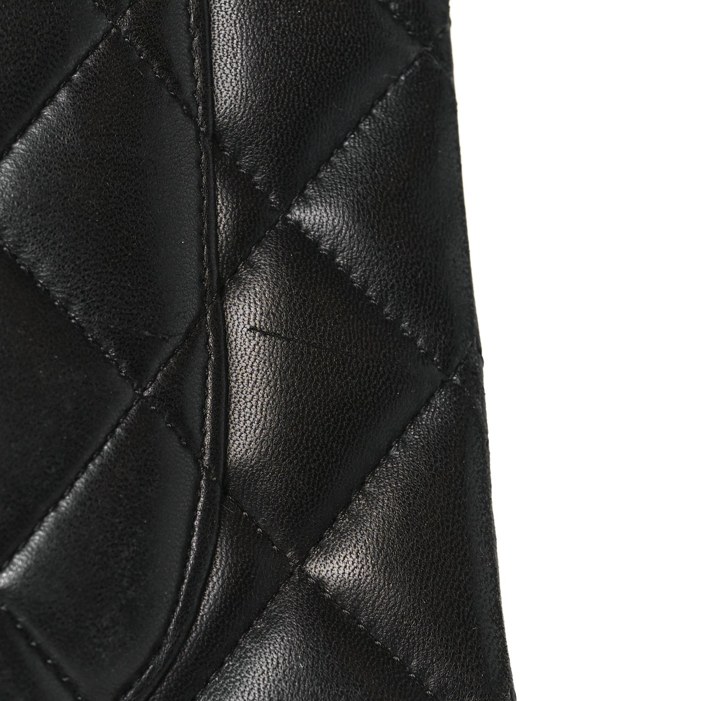 Lambskin Quilted Maxi Double Flap Black