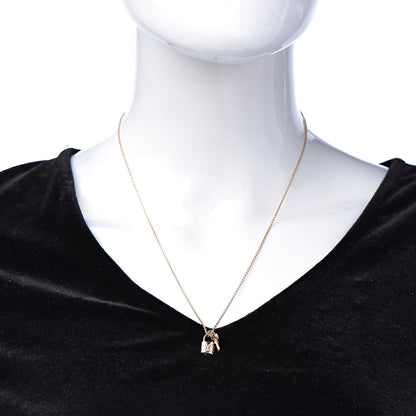 Louis Vuitton 18K Pink Gold Lockit Key Pendant Necklace 2 of 6