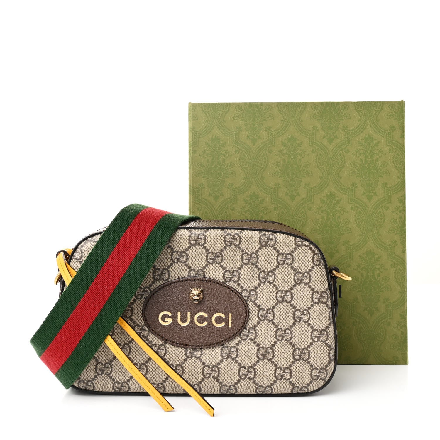 Gucci GG Supreme Monogram Web Neo Vintage Shoulder Bag Beige New Acero Crop 11 of 11
