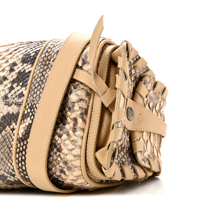 Chloe Snakeskin Calfskin Silverado Shoulder Bag Marbre 9 of 9