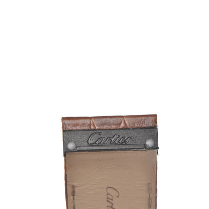 Cartier Stainless Steel 18K Yellow Gold Alligator 38mm Santos 100 Automatic Watch 16 of 18