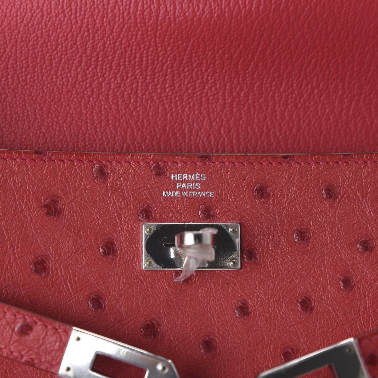 Ostrich Kelly Longue Wallet Bougainvillea