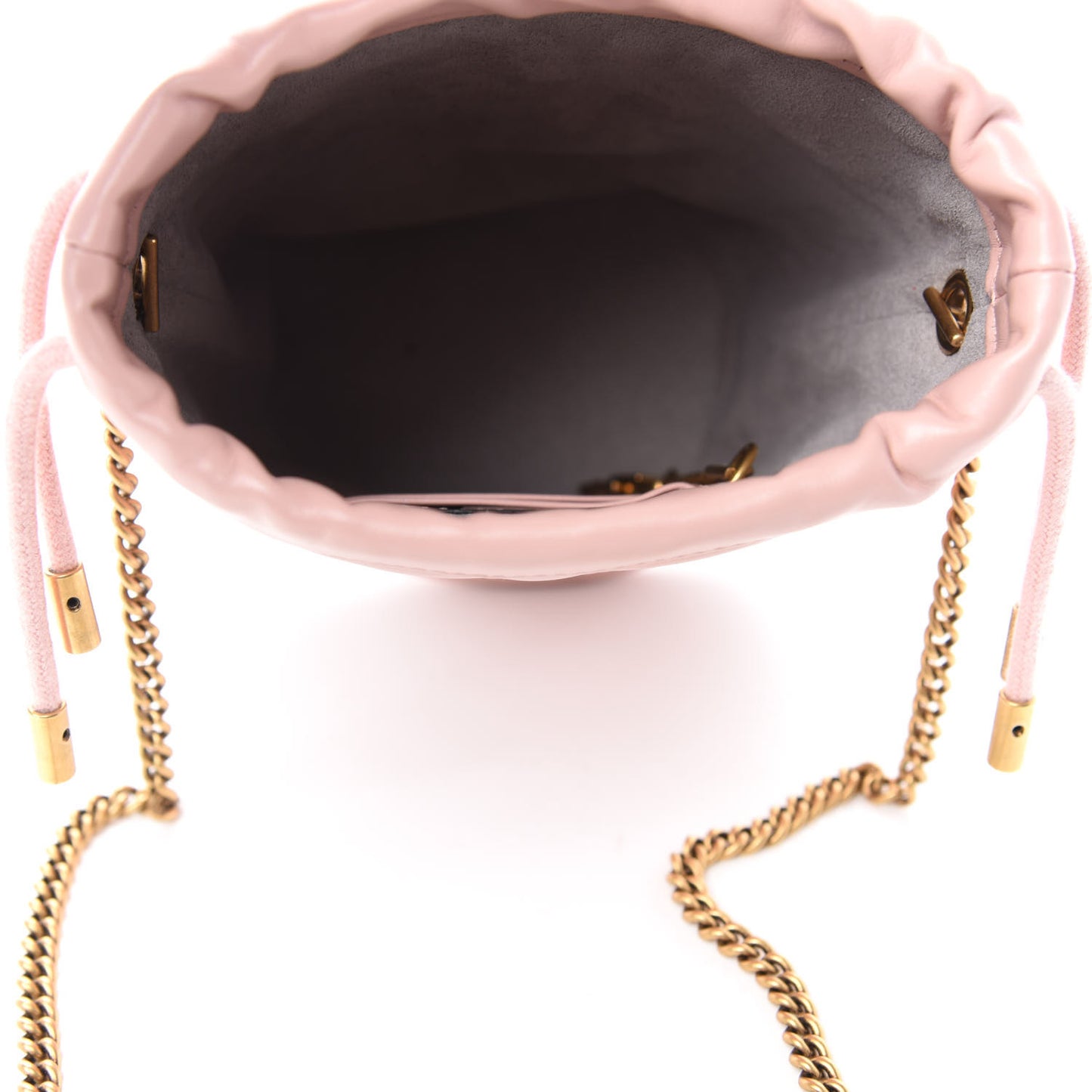 Calfskin Matelasse Mini GG Marmont 2.0 Bucket Bag Perfect Pink