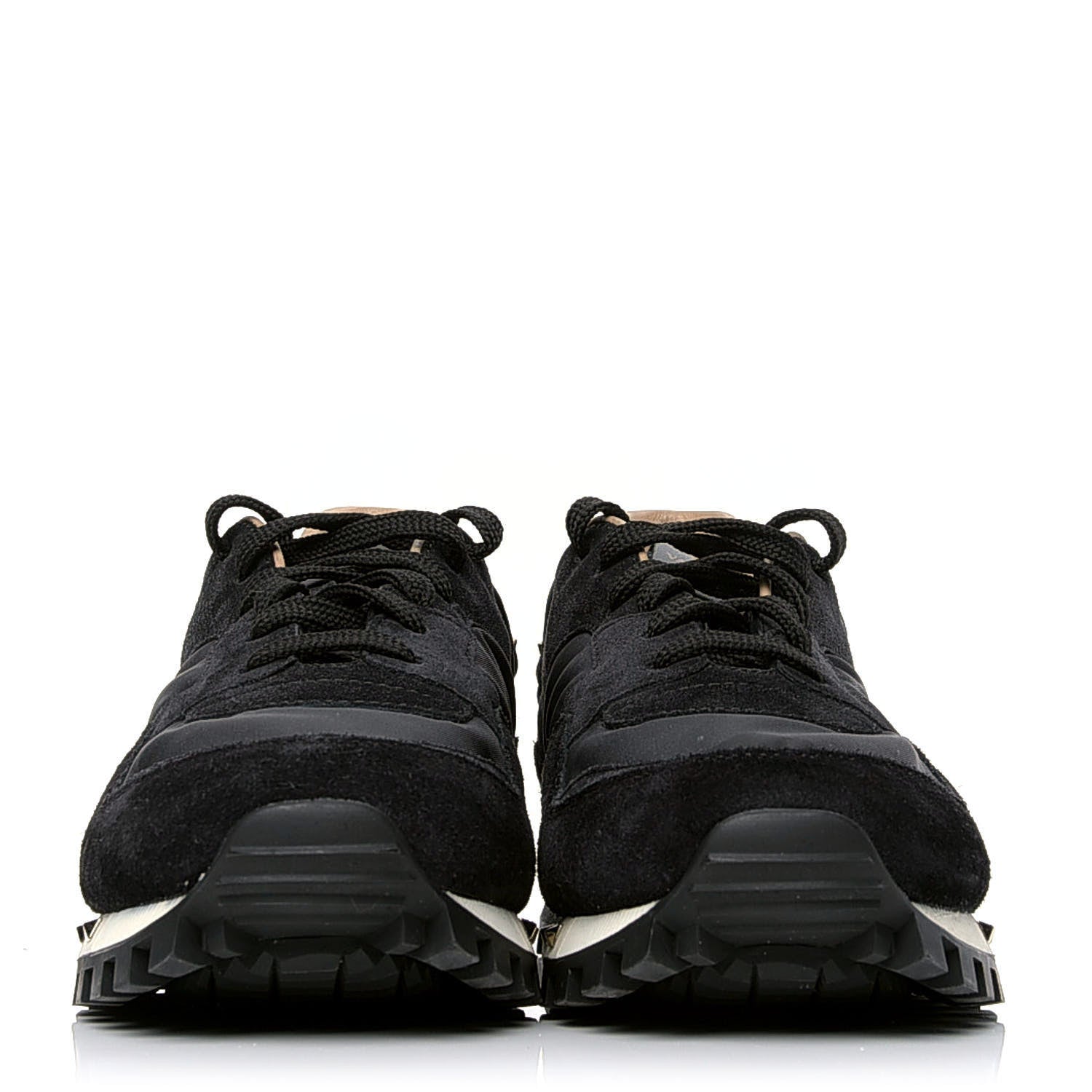 Valentino Garavani Suede Nylon Camouflage Womens Soul Rockstud Sneakers 41 Black 2 of 5