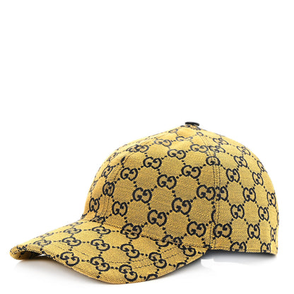 Gucci Monogram Multicolor Retro Interlocking G Baseball Hat L Yellow Blue 1 of 10