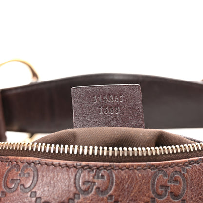 Gucci Guccissima Medium Horsebit Chain Hobo Dark Brown 7 of 11