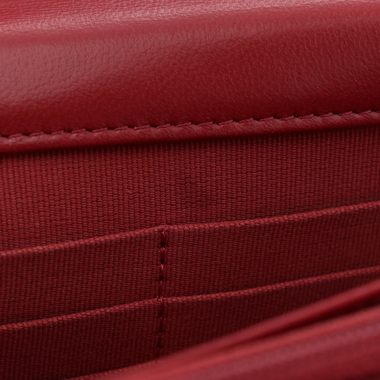 Chanel Lambskin Quilted Trendy CC Wallet On Chain WOC Red 11 of 14