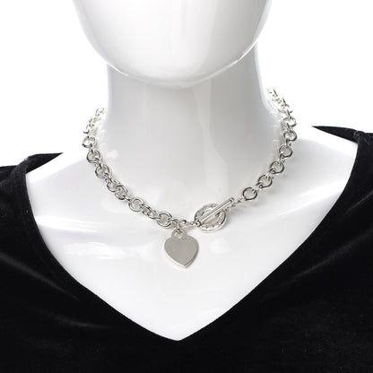 Tiffany Sterling Silver Heart Tag Toggle Necklace 2 of 5