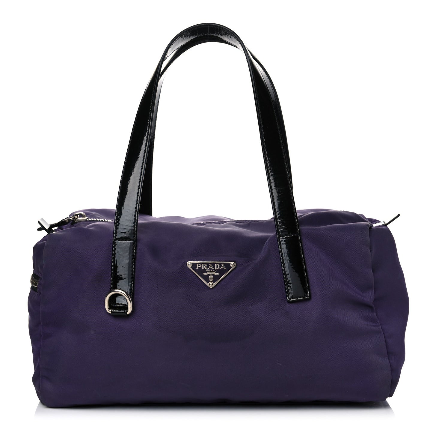 Tessuto Nylon Vernice Bauletto Ciclamino Black
