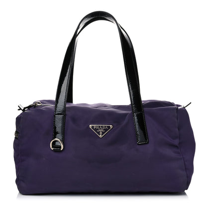 Prada Tessuto Nylon Vernice Bauletto Ciclamino Black 1 of 18