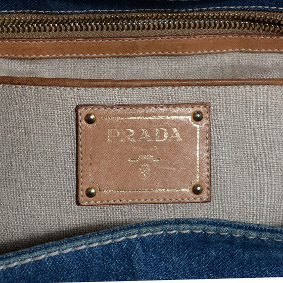 Prada Denim Shoulder Bag Avio 7 of 20
