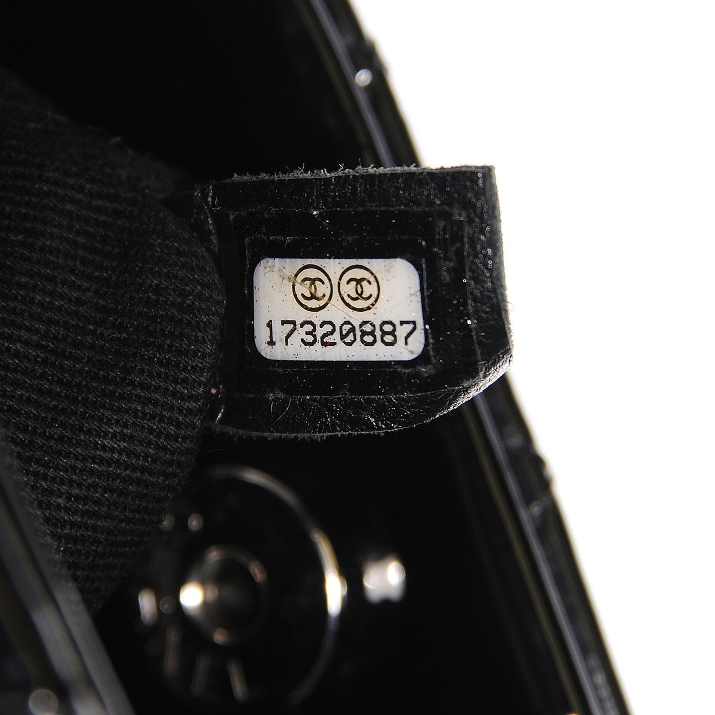 Patent Quilted Large Just Mademoiselle Bowling Bag Black