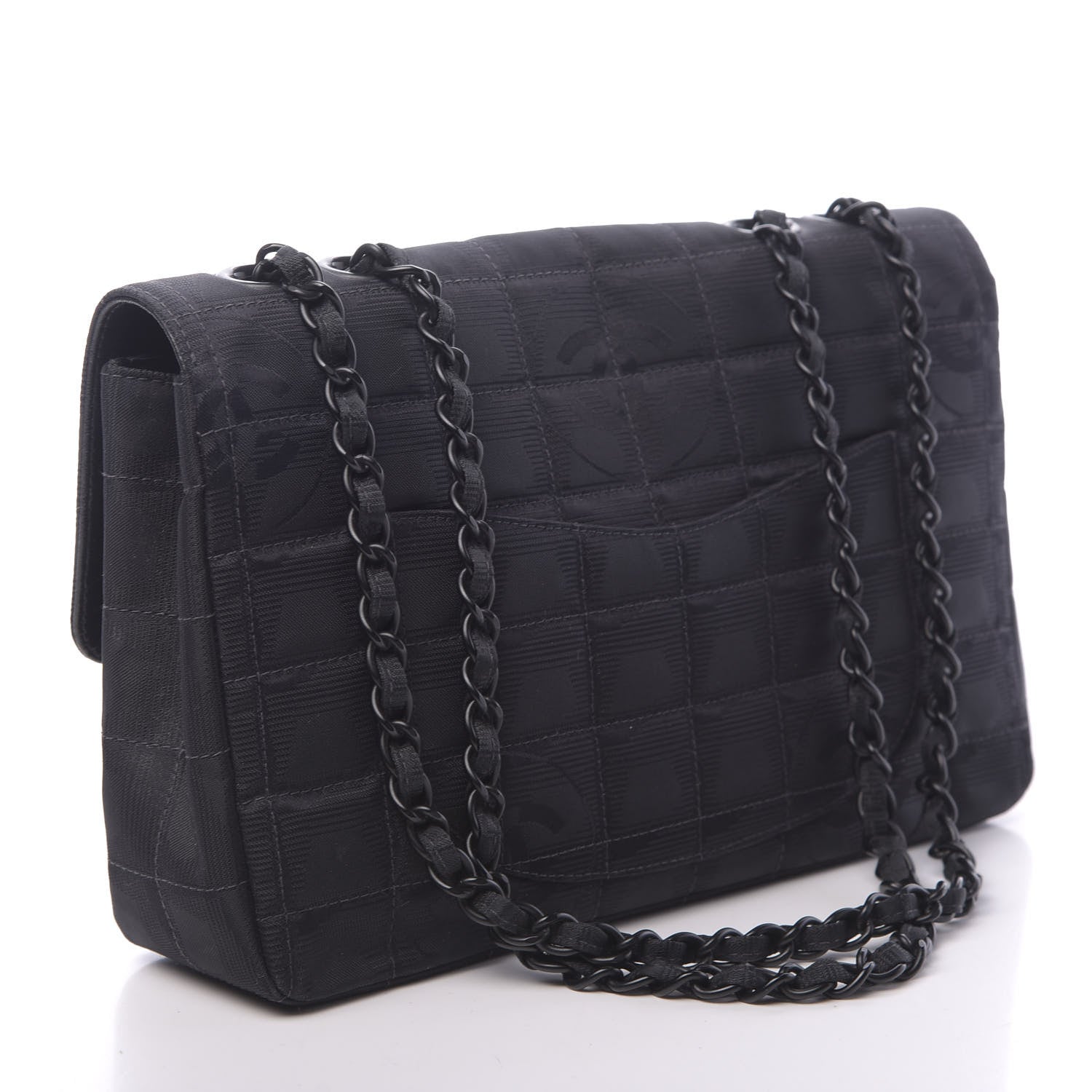 Chanel Nylon Medium Travel Flap Black 3 of 10