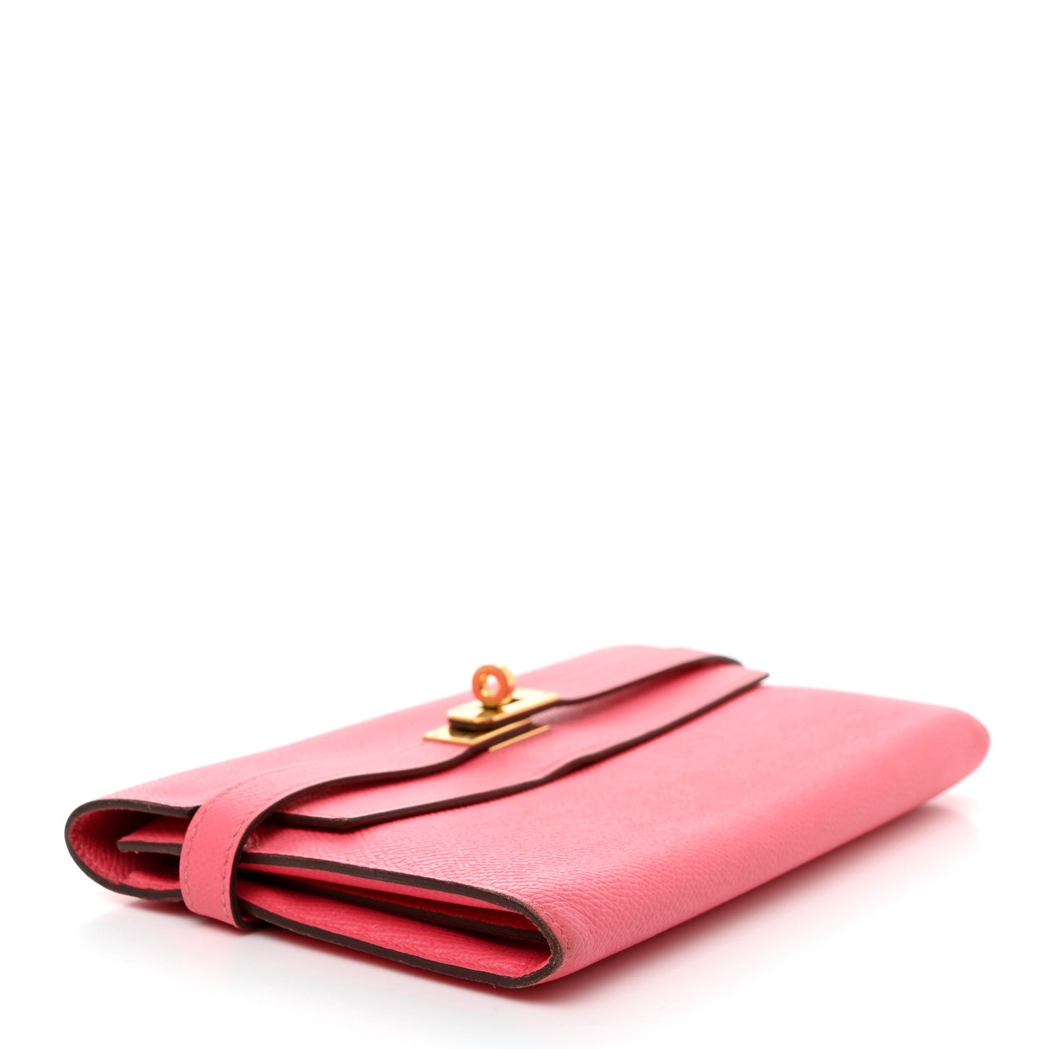 Hermes Epsom Kelly Longue Wallet Rose Azalee 4 of 9