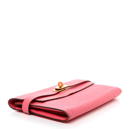 Hermes Epsom Kelly Longue Wallet Rose Azalee 4 of 9