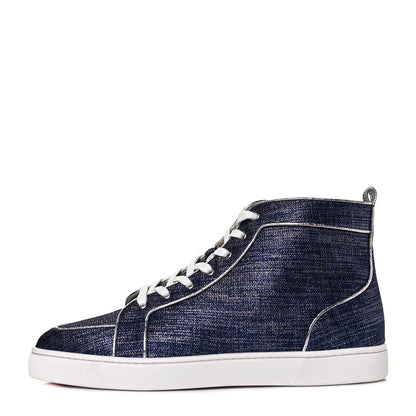 Christian Louboutin Lame Lux Mens Rantus Orlato Flat Sneakers 46.5 Denim 1 of 8