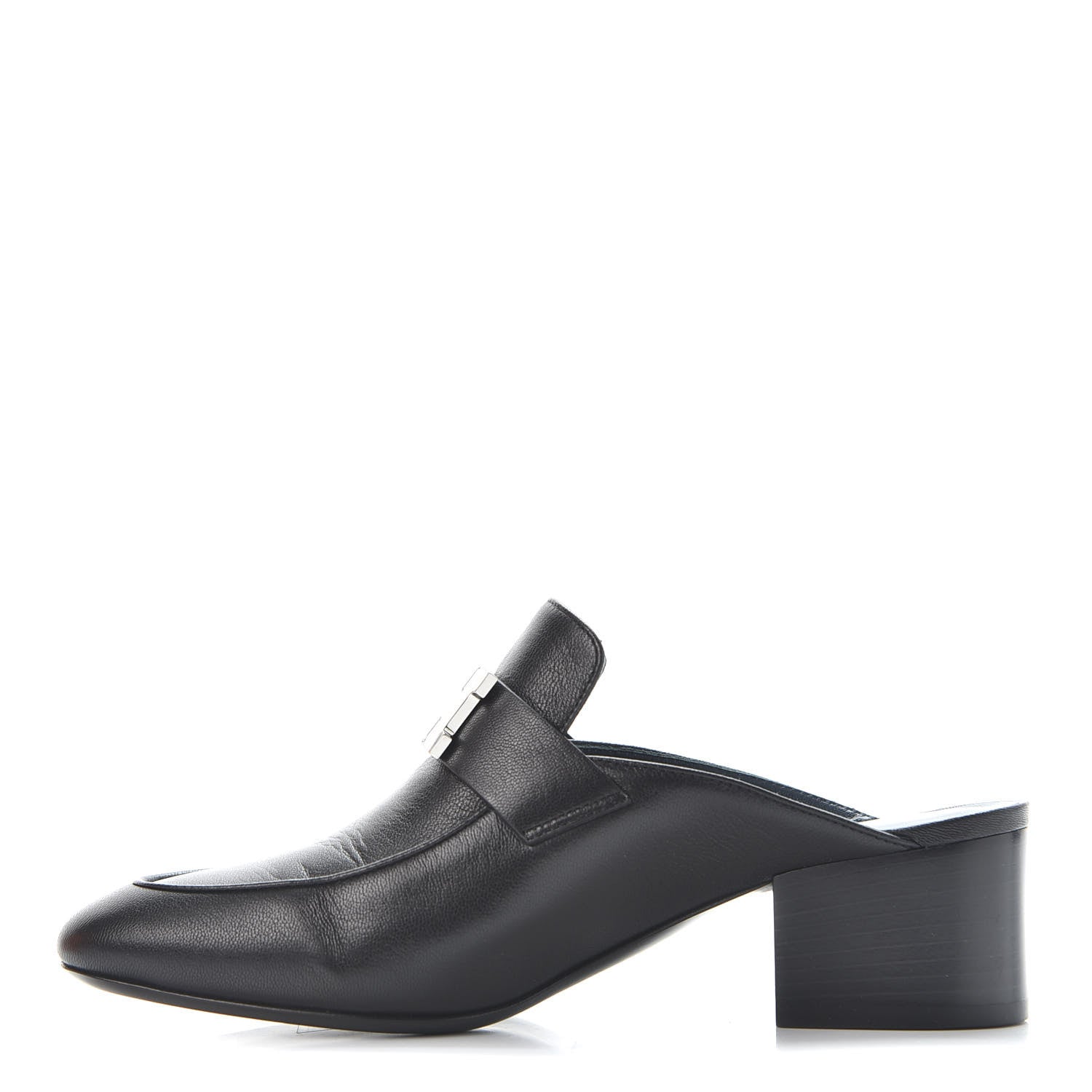 Hermes Goatskin Paradis Mules 35 Black 1 of 11