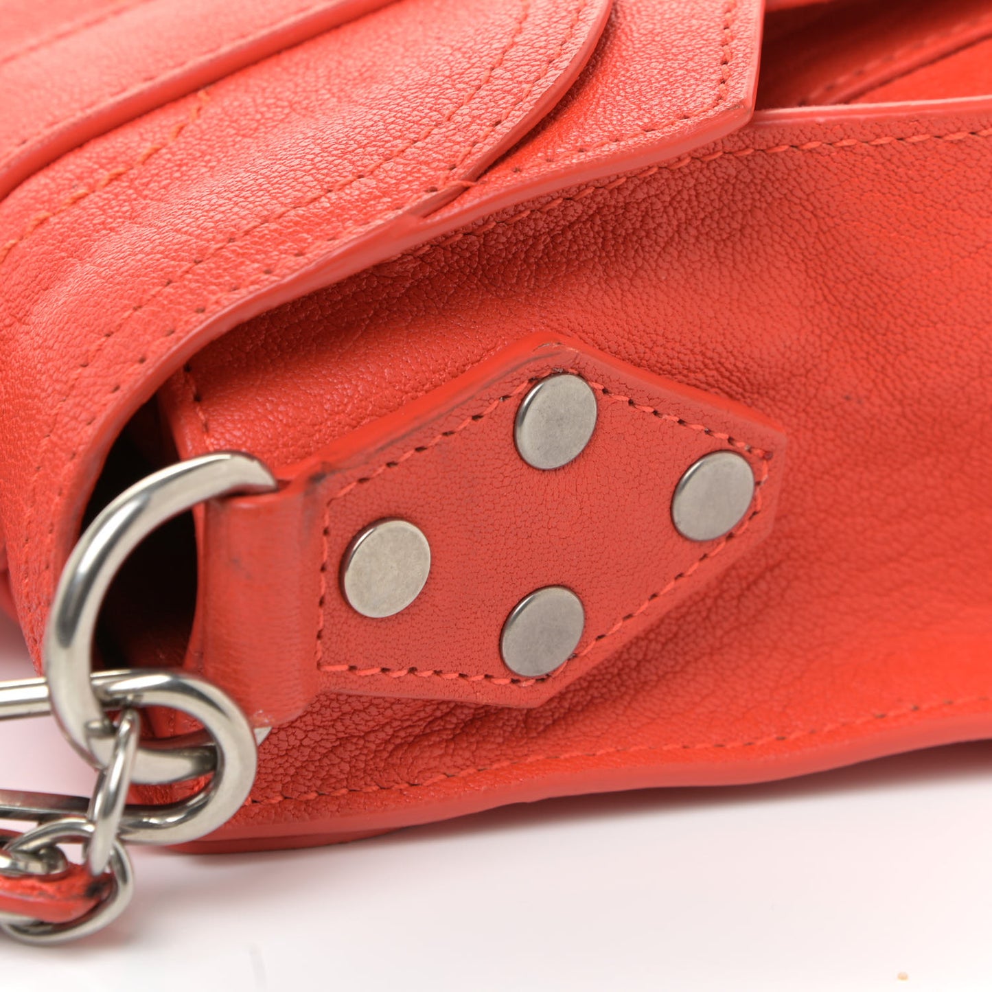 Lambskin Tiny PS1 Satchel Fire Red