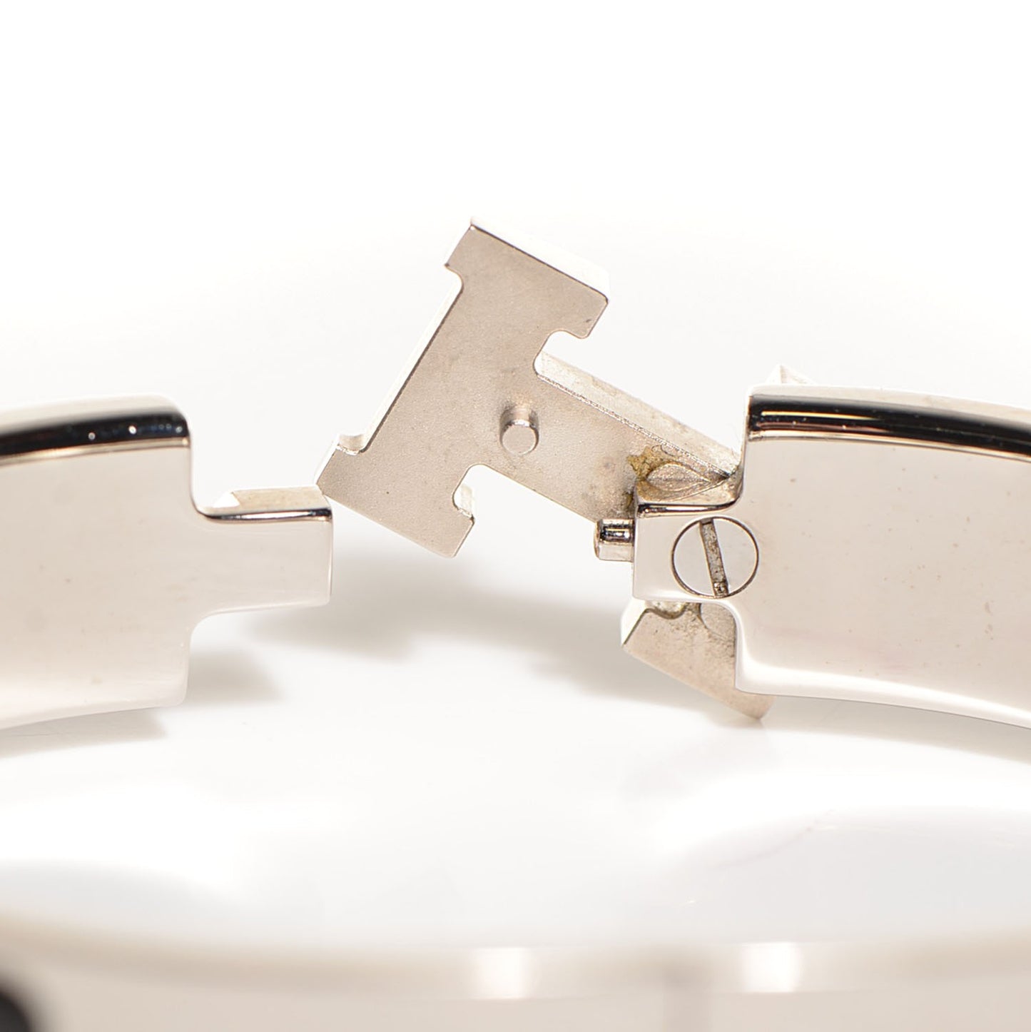 Enamel Narrow Clic H Bracelet PM Black