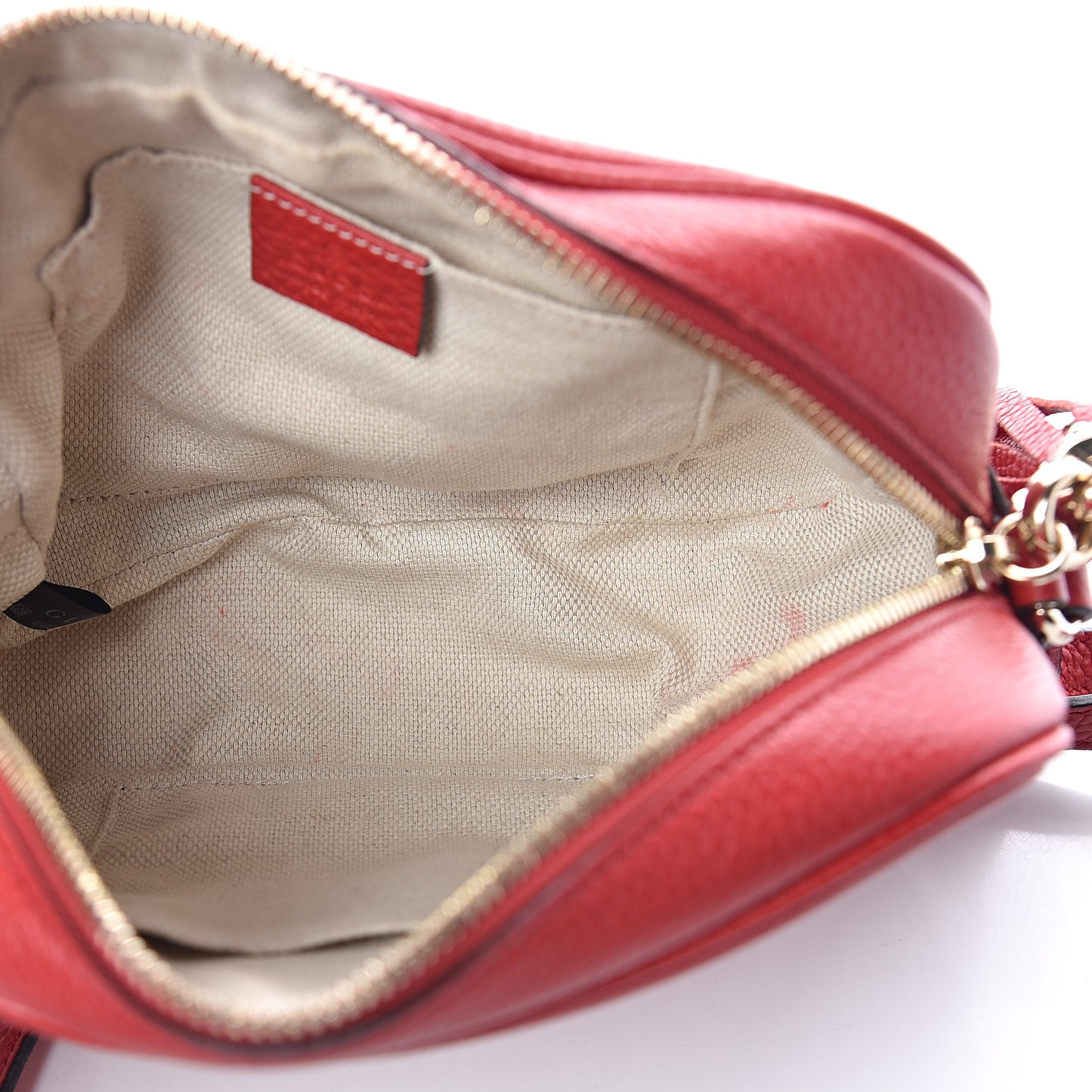 Pebbled Calfskin Small Soho Disco Bag Tabasco Red