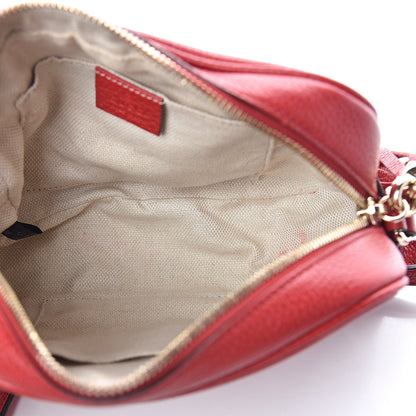 Gucci Pebbled Calfskin Small Soho Disco Bag Tabasco Red 4 of 9