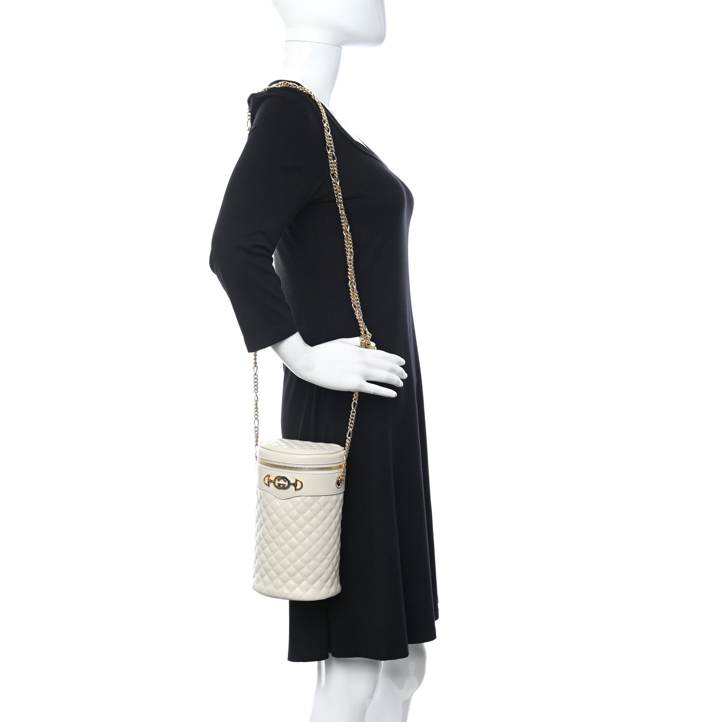 Calfskin Trapuntata Zumi Belt Bag Off White