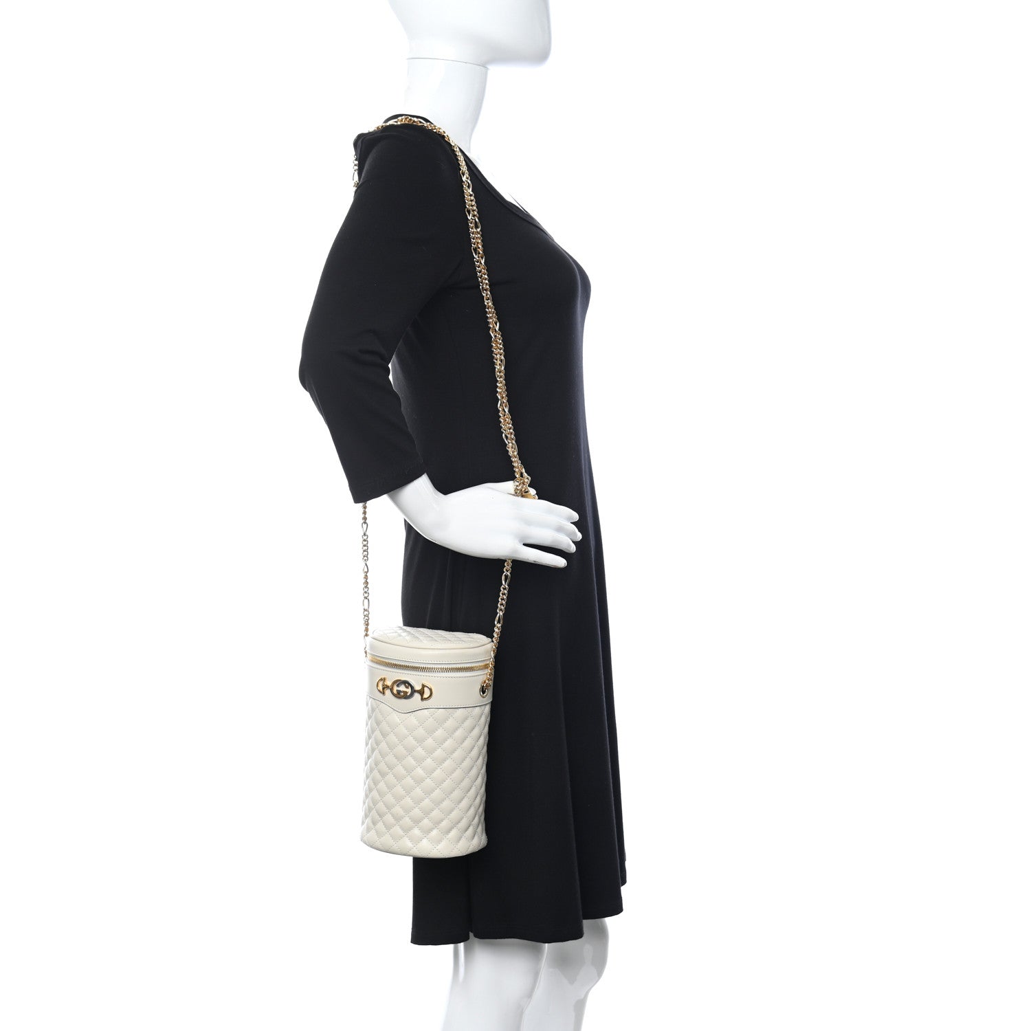 Gucci Calfskin Trapuntata Zumi Belt Bag Off White 2 of 11