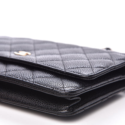 Chanel Caviar Quilted Wallet On Chain WOC Black 9 of 10