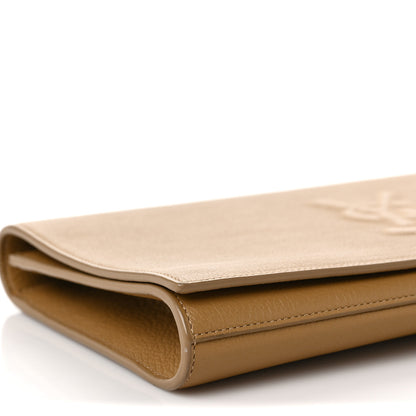 Saint Laurent Goatskin Large Belle De Jour Clutch Beige 7 of 9