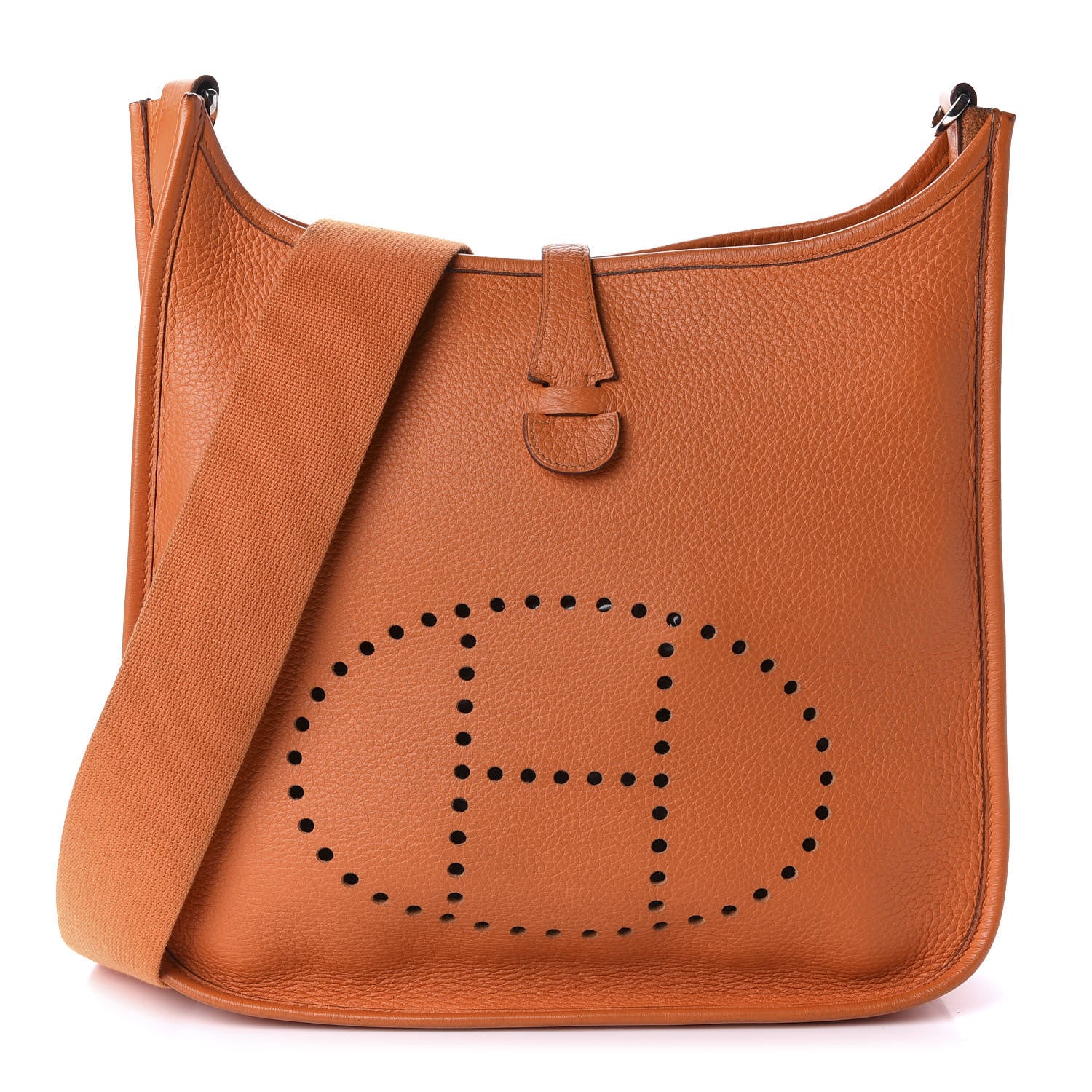 Hermes Taurillon Clemence Evelyne II PM Orange 1 of 11