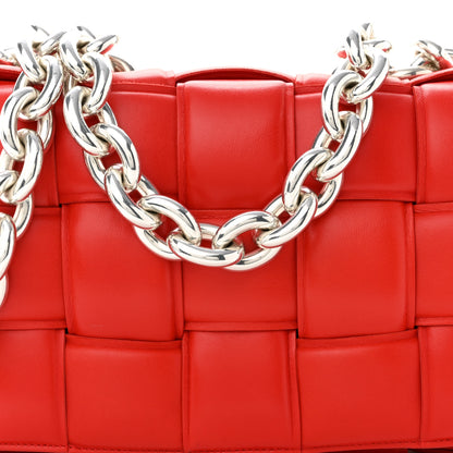 Bottega Veneta Lambskin Maxi Intreccio Padded Chain Cassette Crossbody Bag Nail Polish 7 of 9