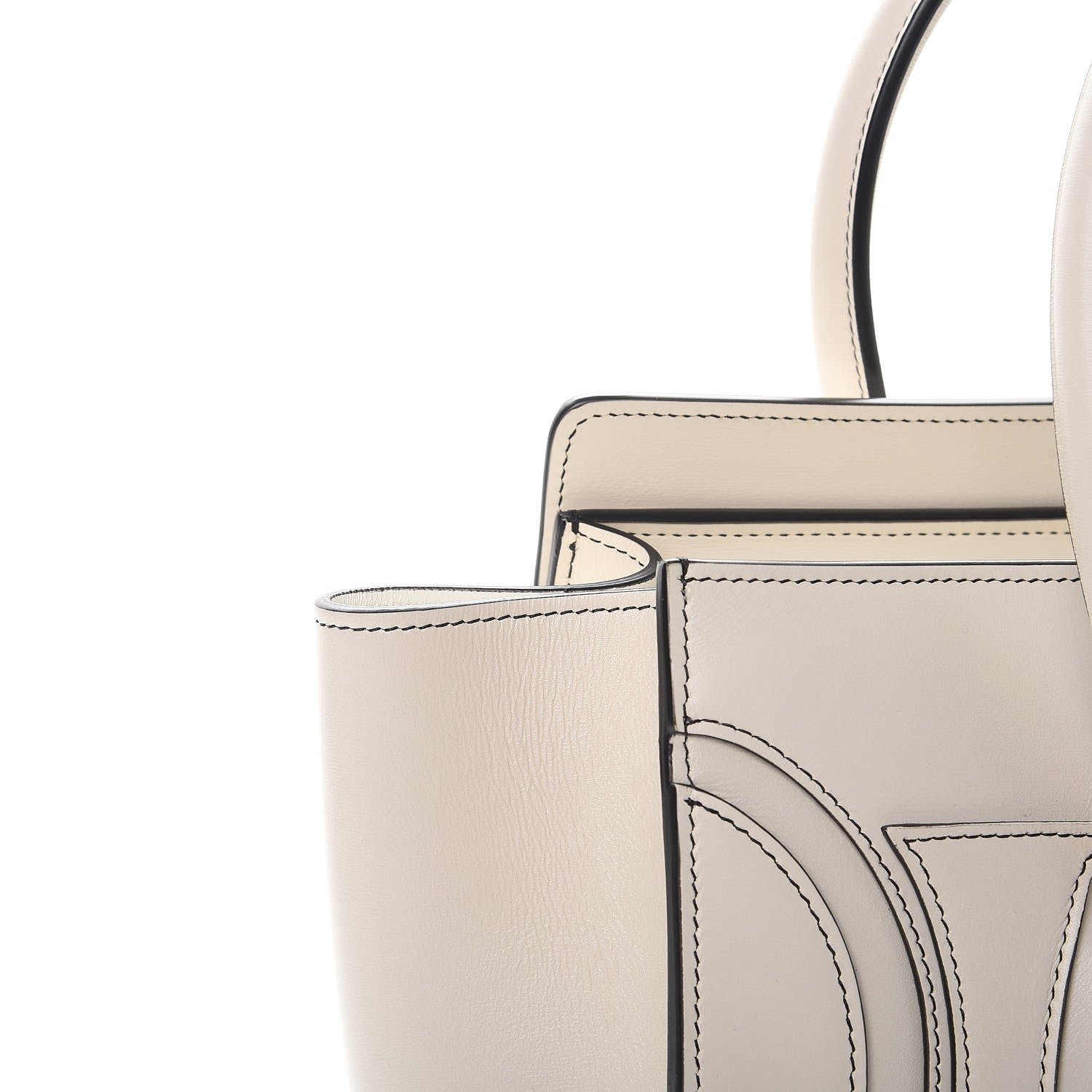 Celine Satin Calfskin Micro Debossed Luggage White 9 of 9