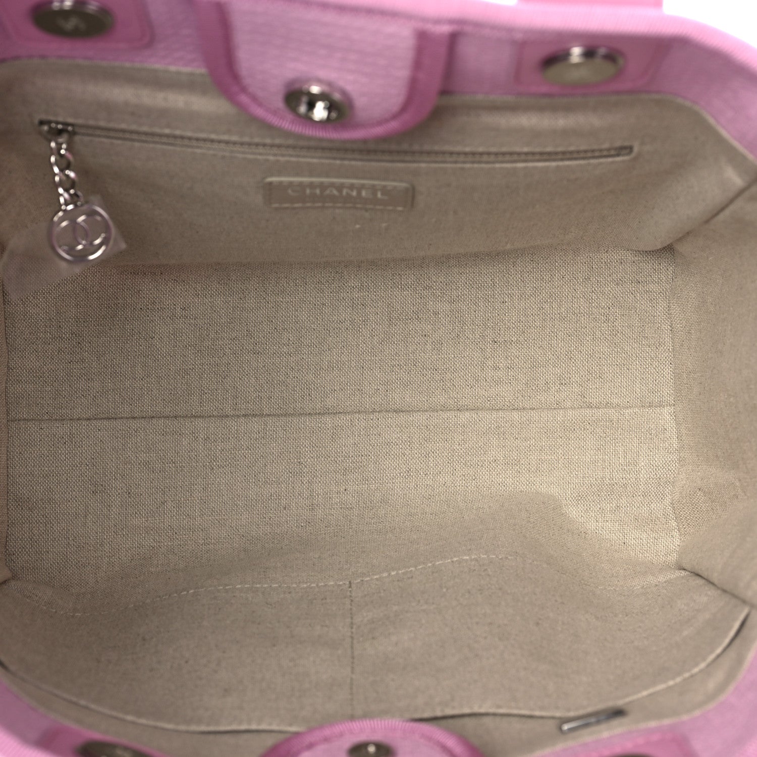 Chanel Mixed Fibers Small Deauville Tote Pink 6 of 10