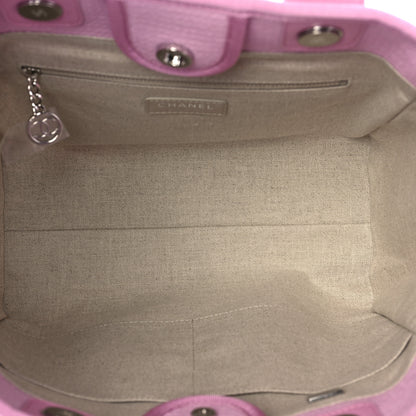 Chanel Mixed Fibers Small Deauville Tote Pink 6 of 10