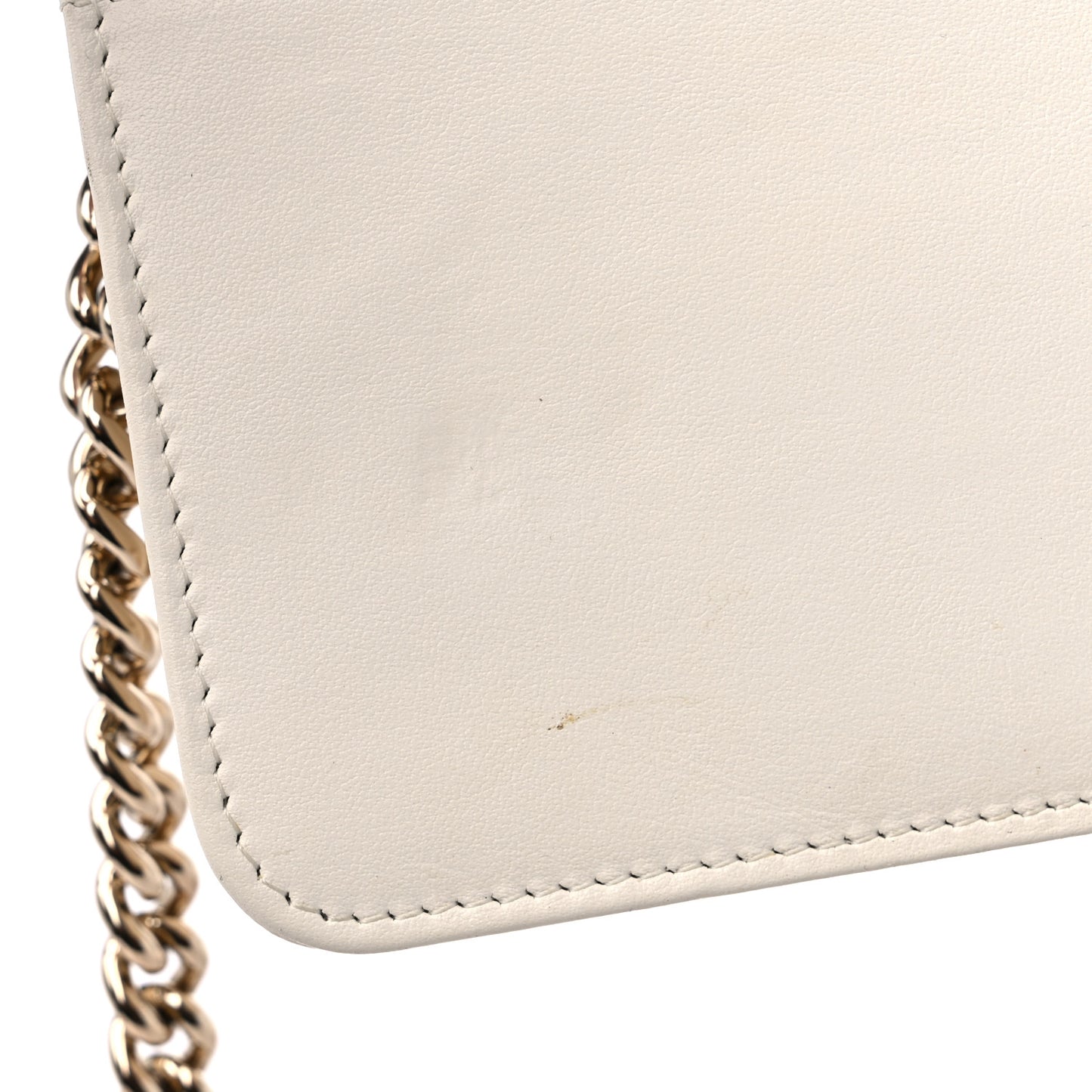 Caviar Quilted Boy Wallet On Chain WOC White