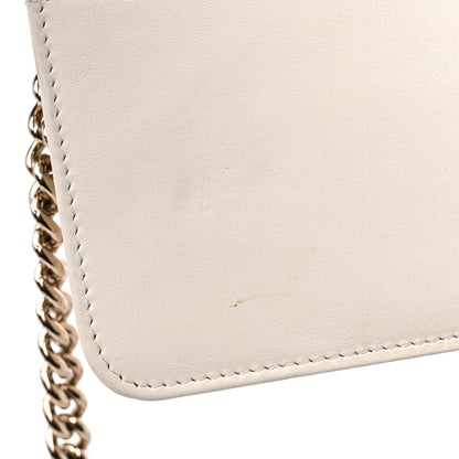Chanel Caviar Quilted Boy Wallet On Chain WOC White 16 of 20