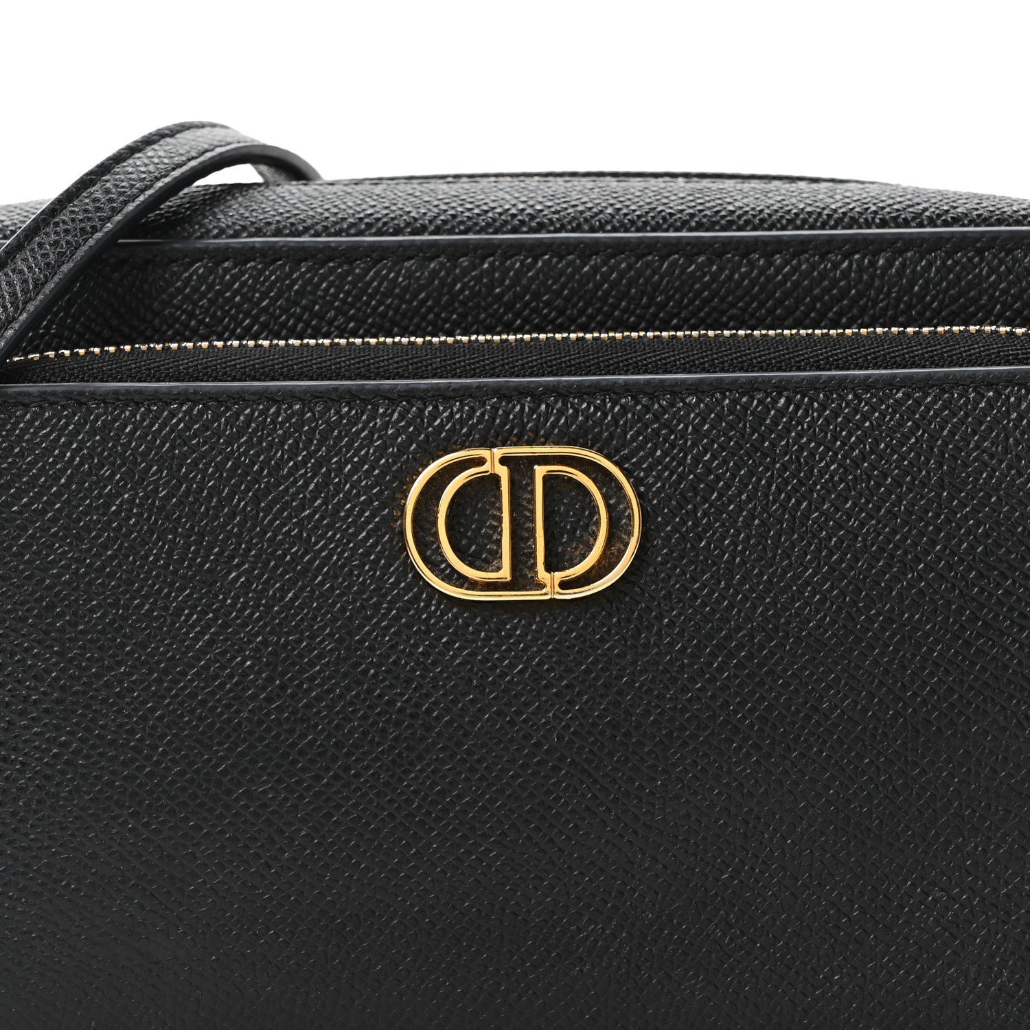 Christian Dior Grained Calfskin Caro Double Pouch Black 7 of 9