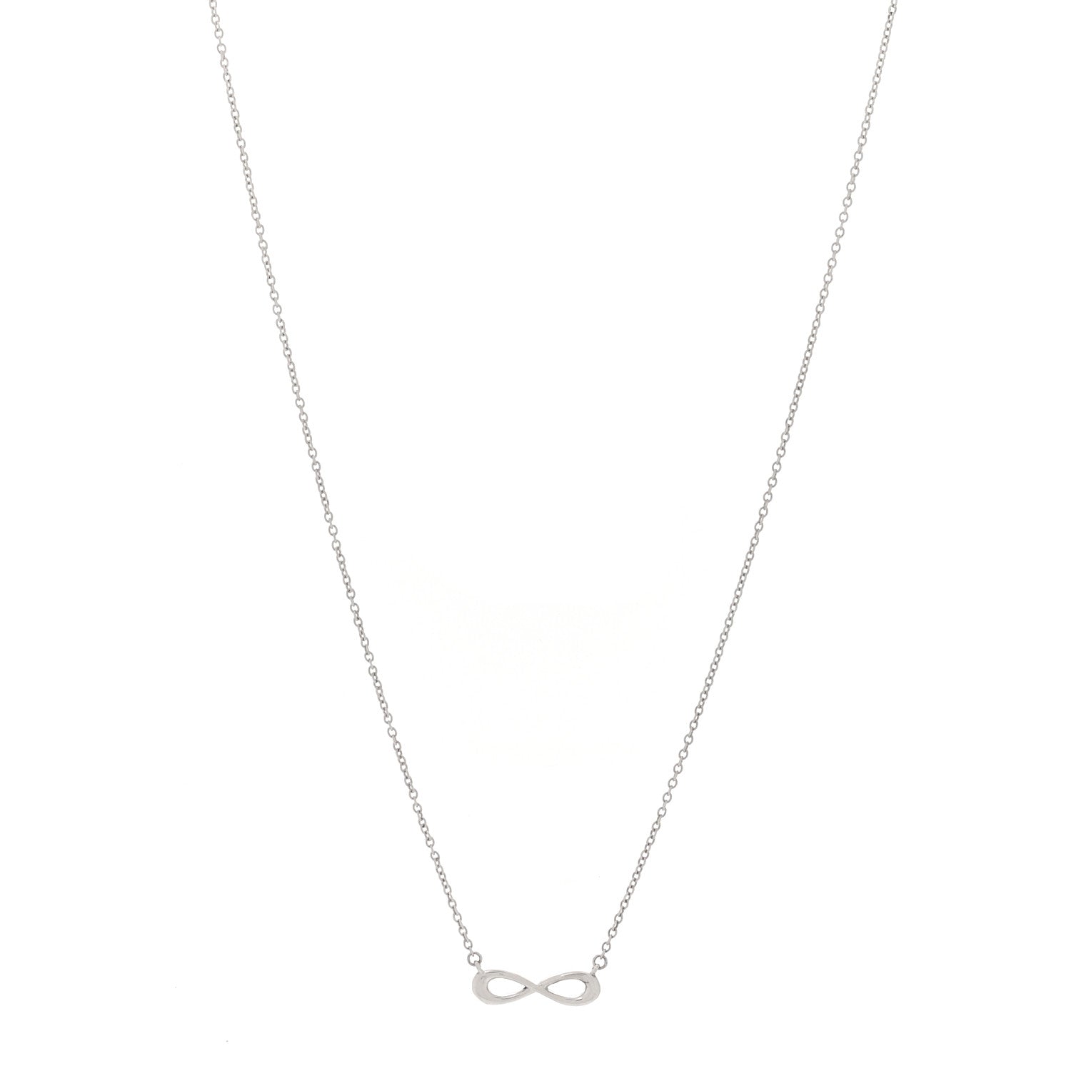 Tiffany Sterling Silver Mini Infinity Pendant Necklace 1 of 5