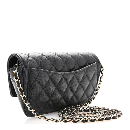Chanel Caviar Quilted Glasses Case With Chain Black 3 of 12
