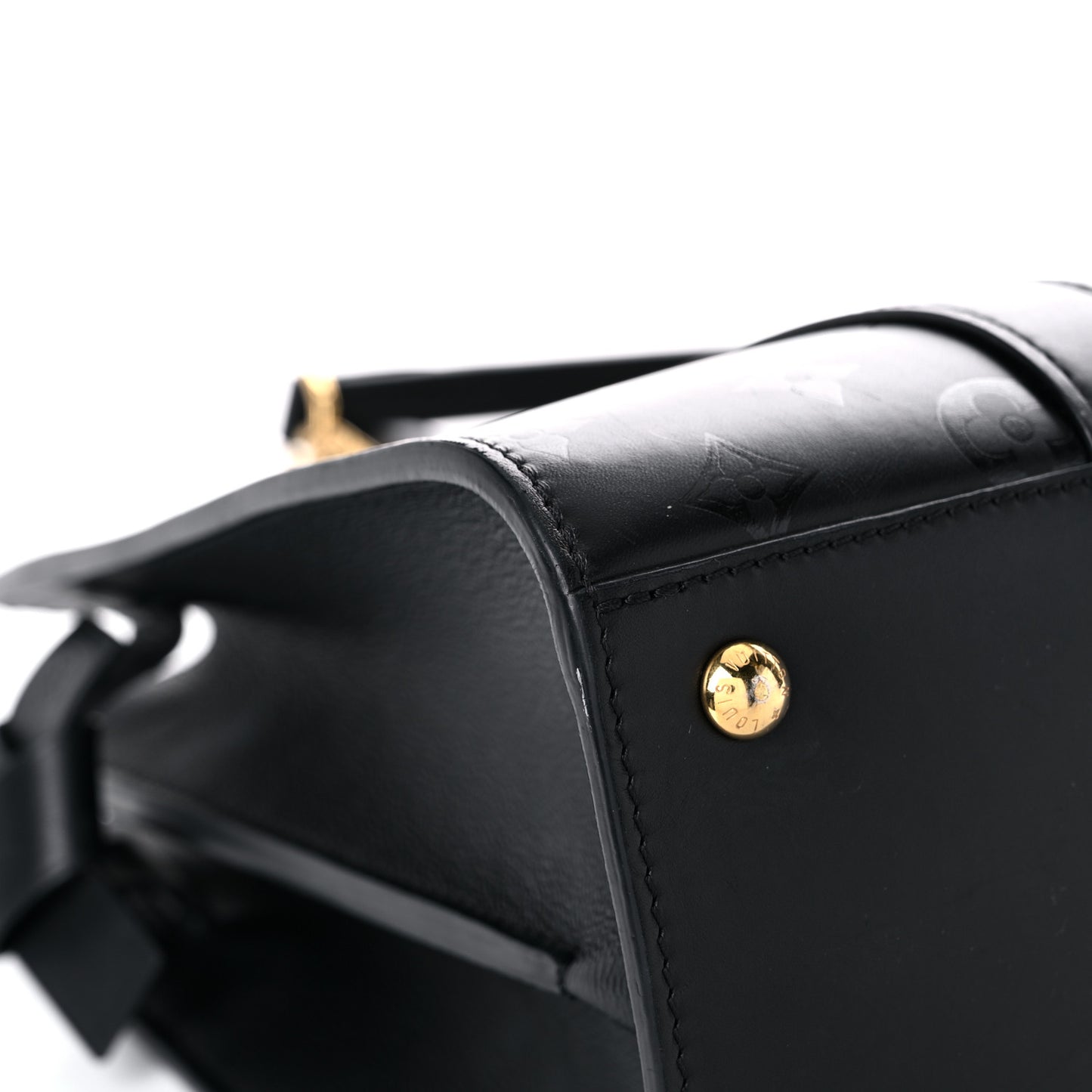 Monogram Cuir Plume Very Tote MM Black