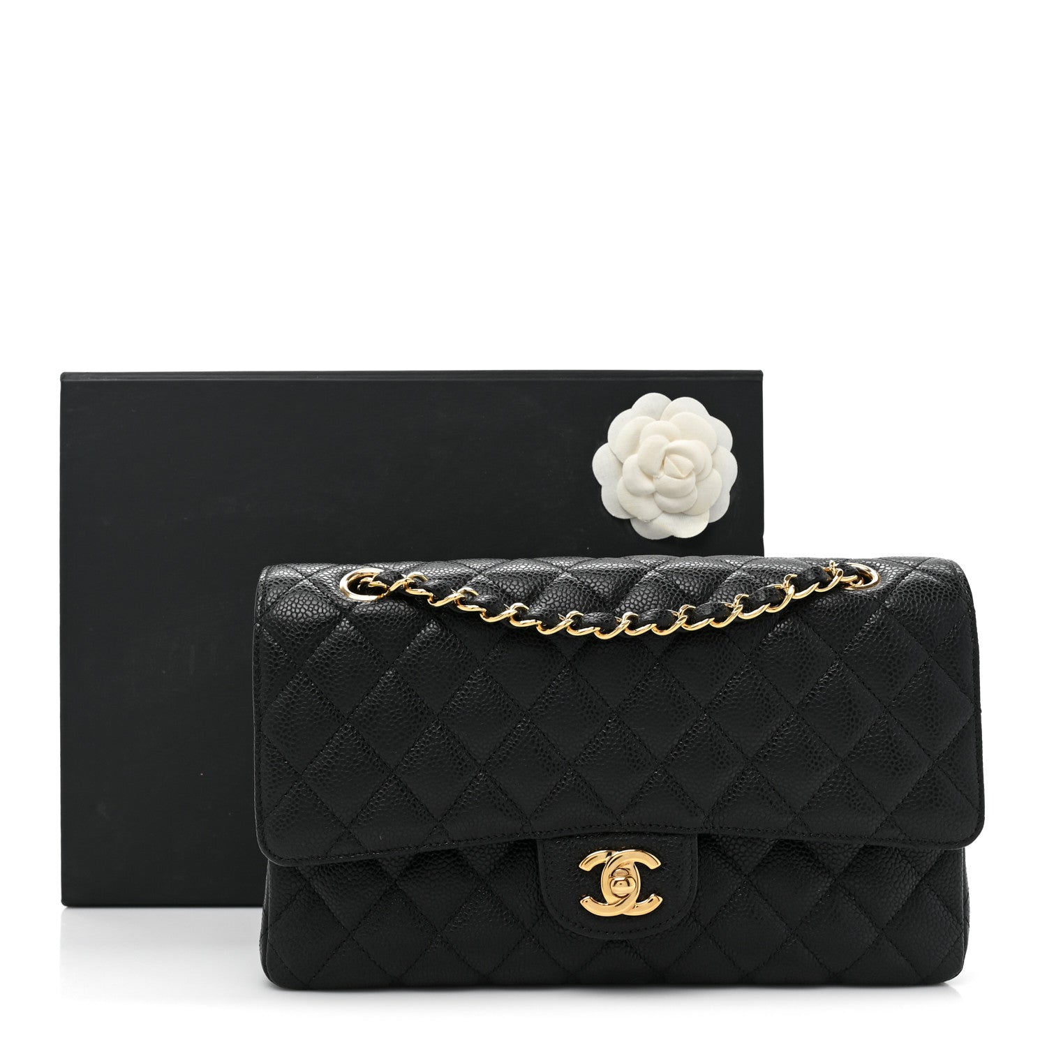 Chanel Caviar Quilted Medium Double Flap Black 11 of 11