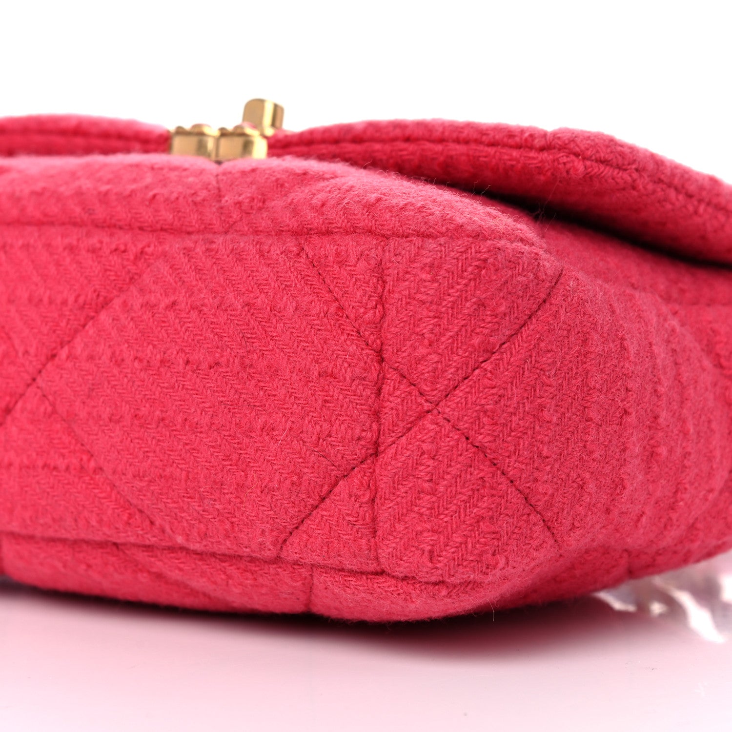 Chanel Tweed Quilted Medium Chanel 19 Flap Raspberry 9 of 10