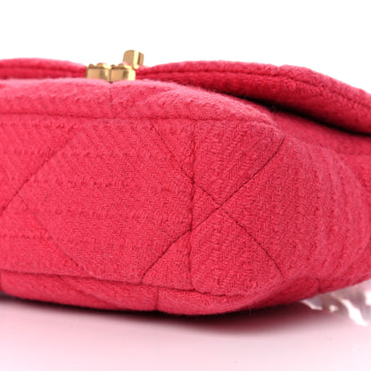 Chanel Tweed Quilted Medium Chanel 19 Flap Raspberry 9 of 10